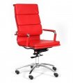 Эргономичное кресло CHAIRMAN 750 красная экокожа общий вид
